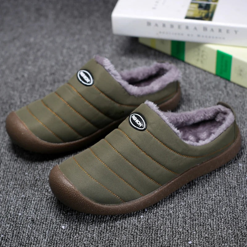 Chaussons confortables pour homme - doublure chaude pour les journées d'hiver