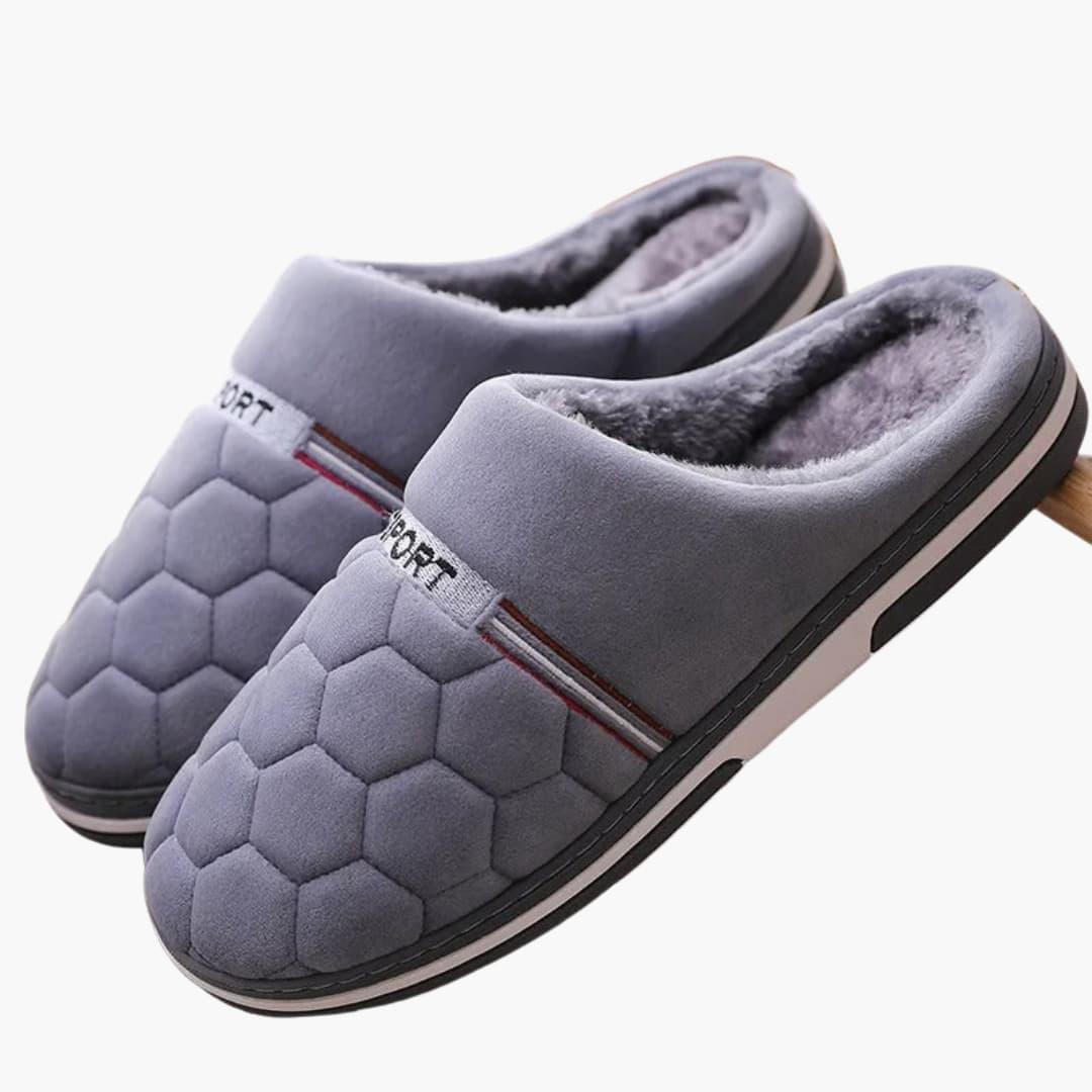 Chaussons d'intérieur pour homme à bout fermé et intérieur rembourré
