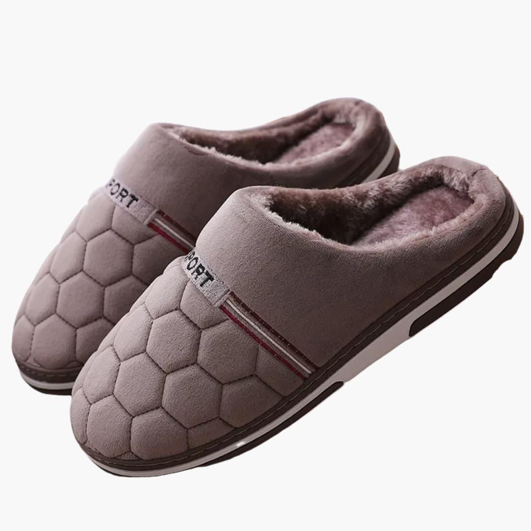 Chaussons d'intérieur pour homme à bout fermé et intérieur rembourré
