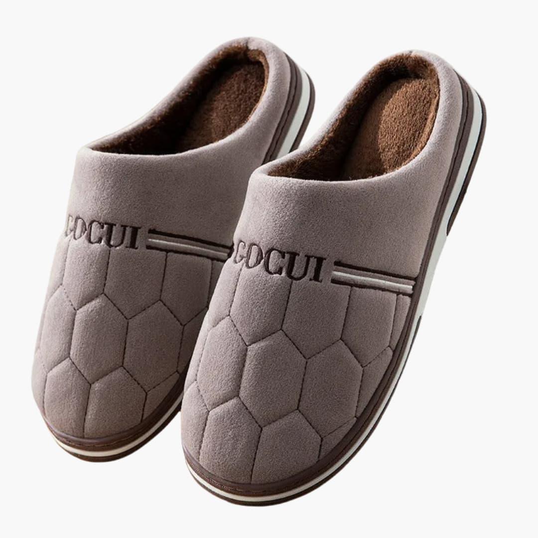Chaussons d'intérieur pour homme à bout fermé et intérieur rembourré