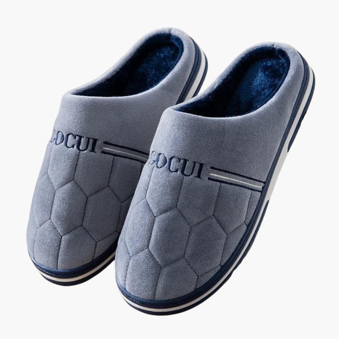 Chaussons d'intérieur pour homme à bout fermé et intérieur rembourré