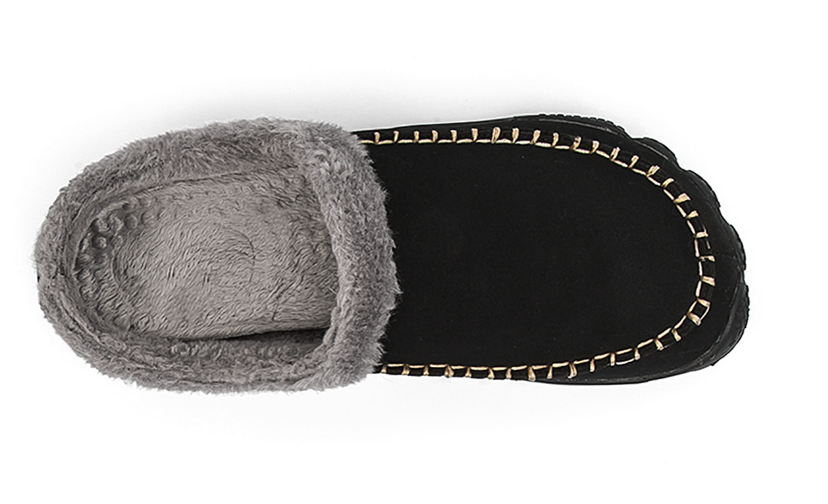 Chaussons doublés de luxe pour homme