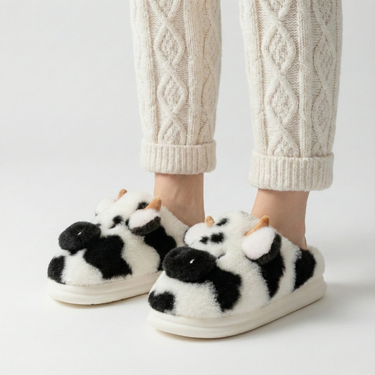 Chaussons en peluche à bout fermé