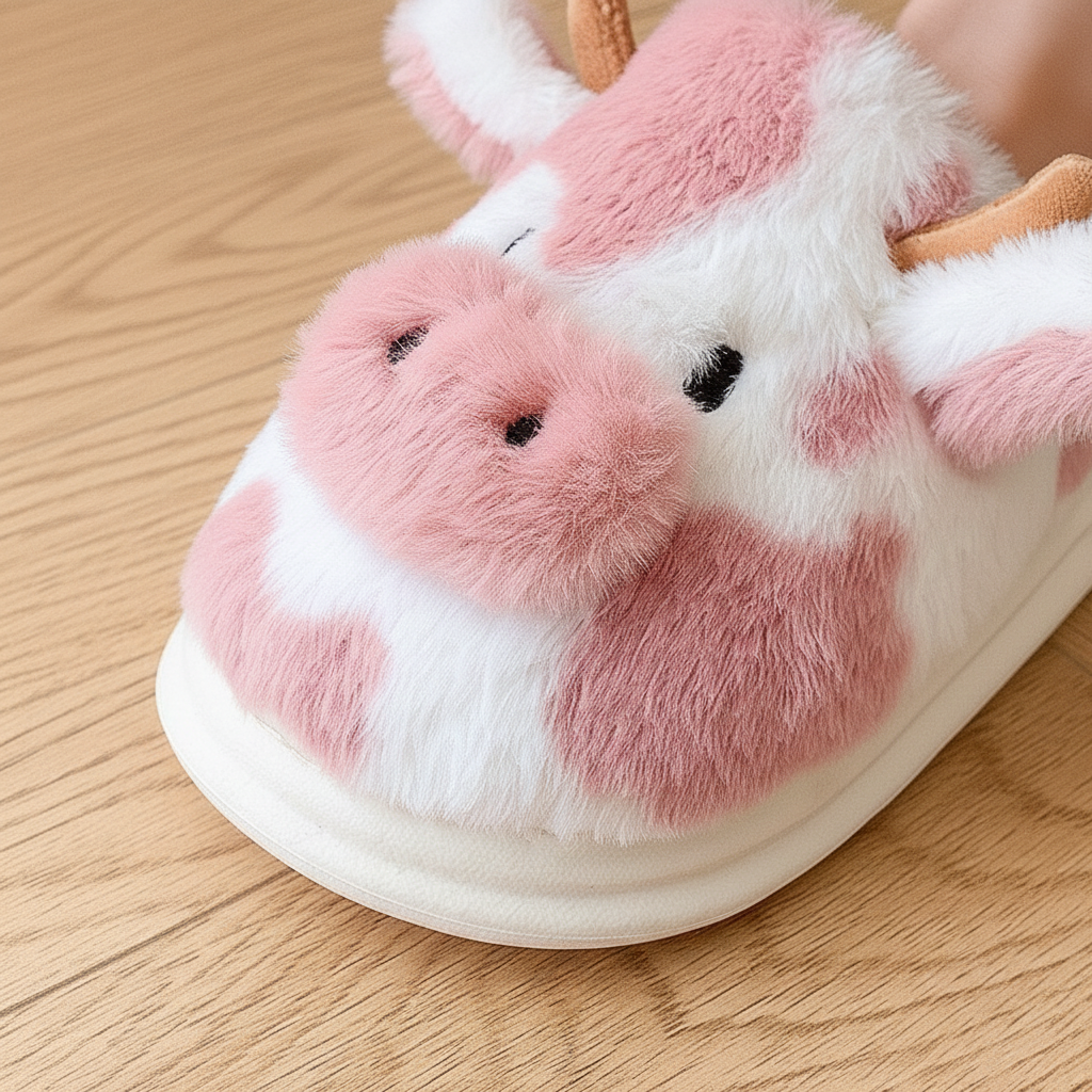 Chaussons en peluche à bout fermé