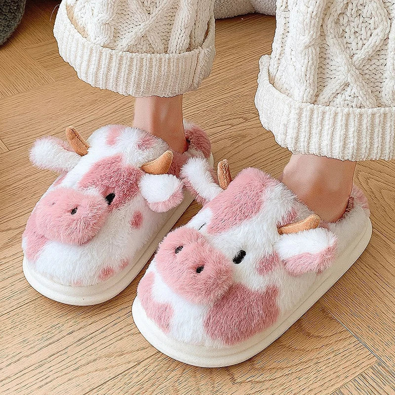 Chaussons en peluche à bout fermé