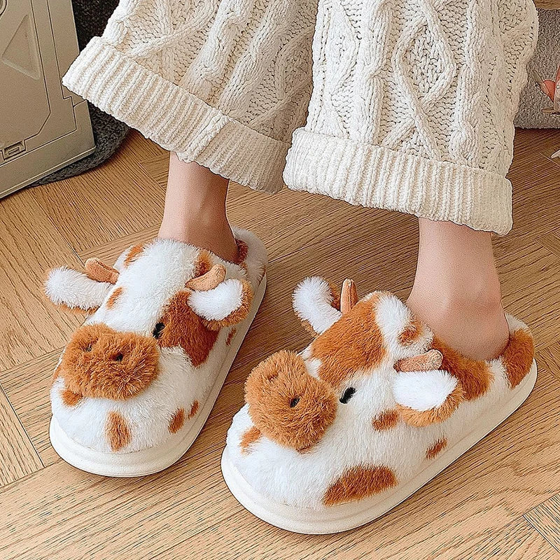 Chaussons en peluche à bout fermé