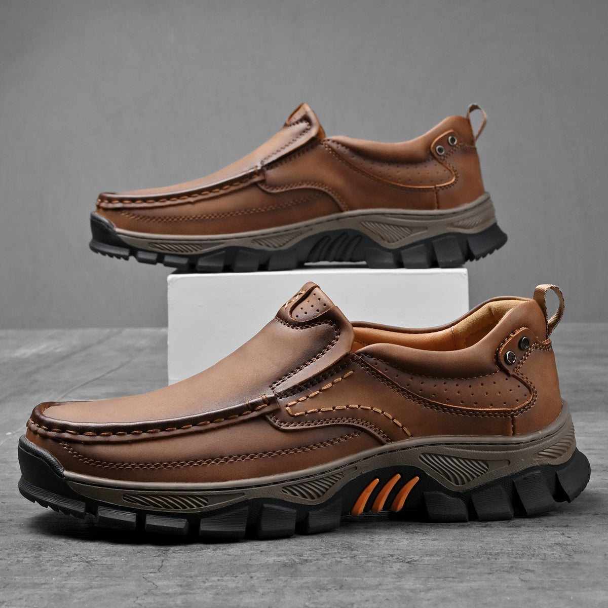 Chaussures de mi-saison orthopédiques pour homme avec semelle confortable