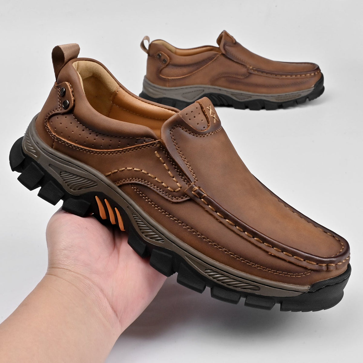 Chaussures de mi-saison orthopédiques pour homme avec semelle confortable