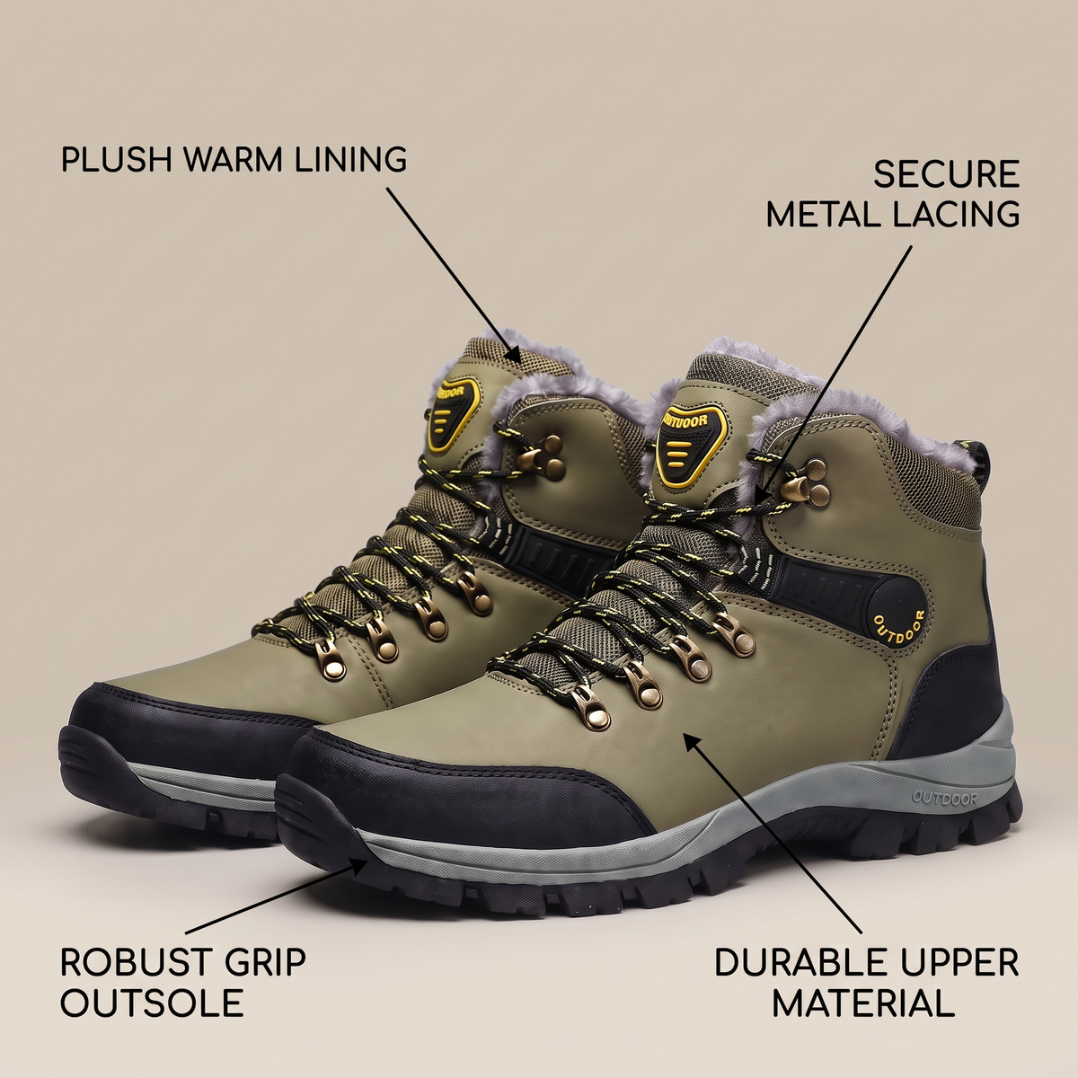 Chaussures de randonnée d'hiver imperméables