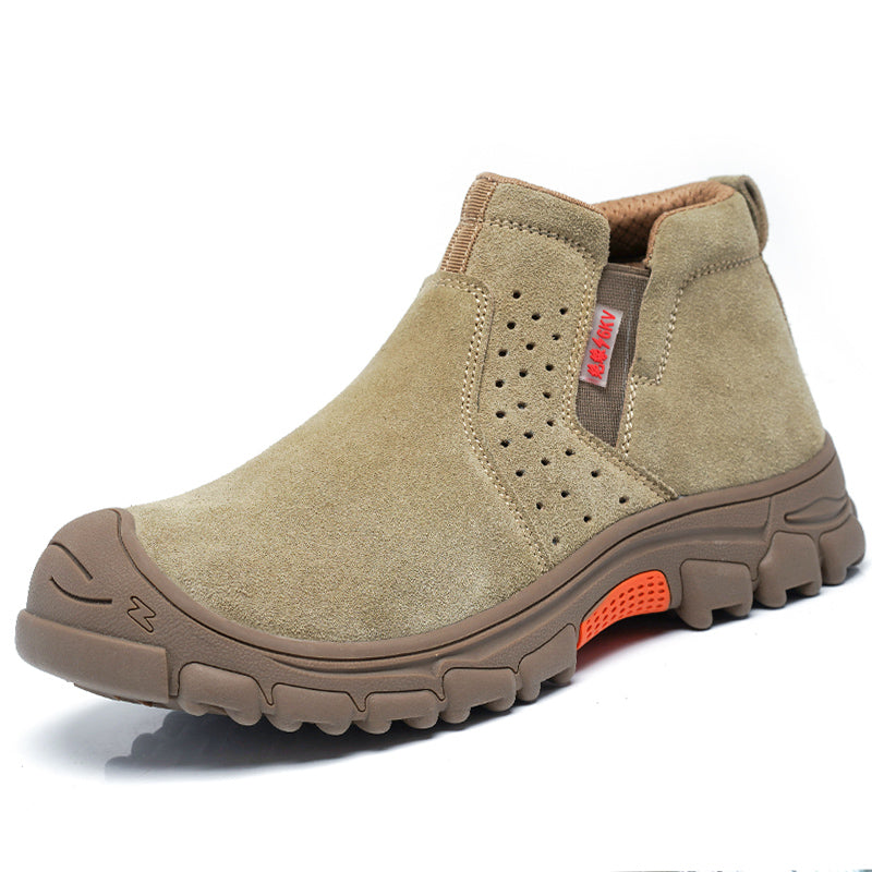 Chaussures de sécurité de travail légères et imperméables kaki pour le confort