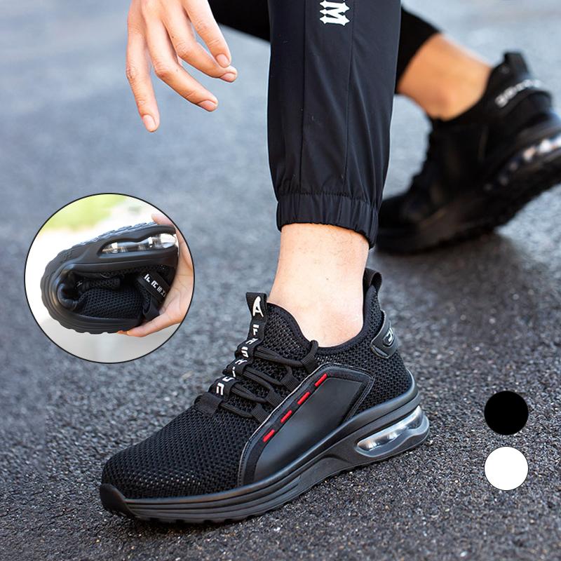 Chaussures de sécurité respirantes pour homme avec embout et semelle en acier