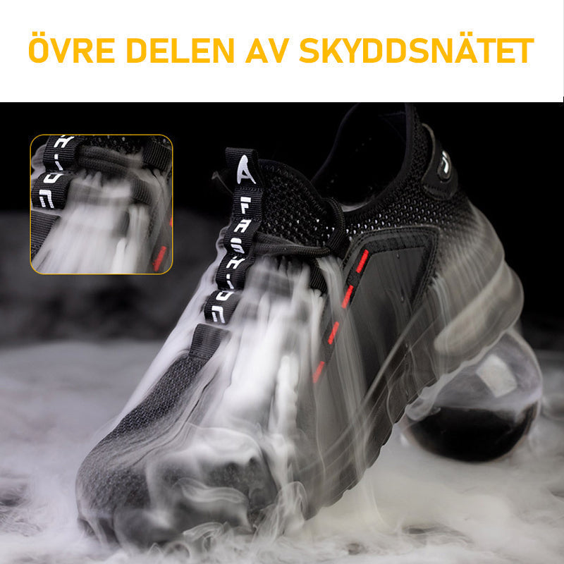 Chaussures de sécurité respirantes pour homme avec embout et semelle en acier