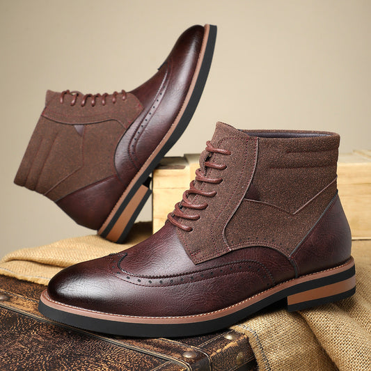 Chaussures en cuir wingtip pour homme