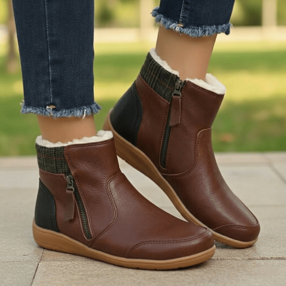 Chaussures imperméables pour femme avec soutien orthopédique et semelle antidérapante