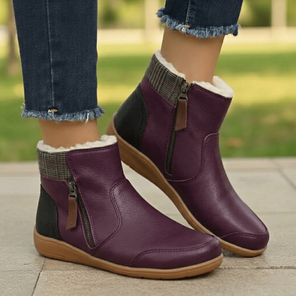 Chaussures imperméables pour femme avec soutien orthopédique et semelle antidérapante