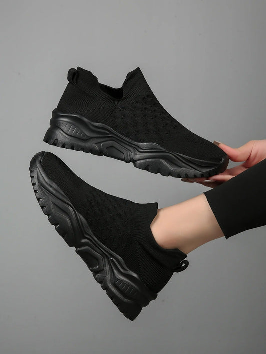 Chaussures orthopédiques à enfiler pour femme - Orange et blanc