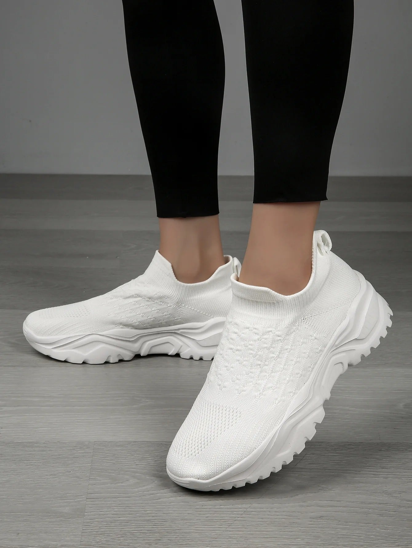 Chaussures orthopédiques à enfiler pour femme - Orange et blanc