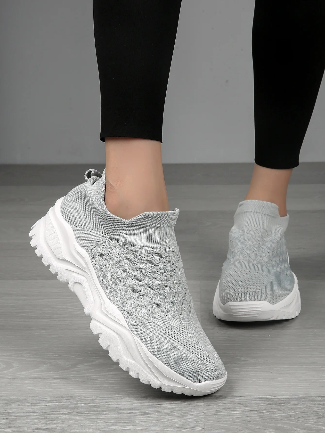 Chaussures orthopédiques à enfiler pour femme - Orange et blanc
