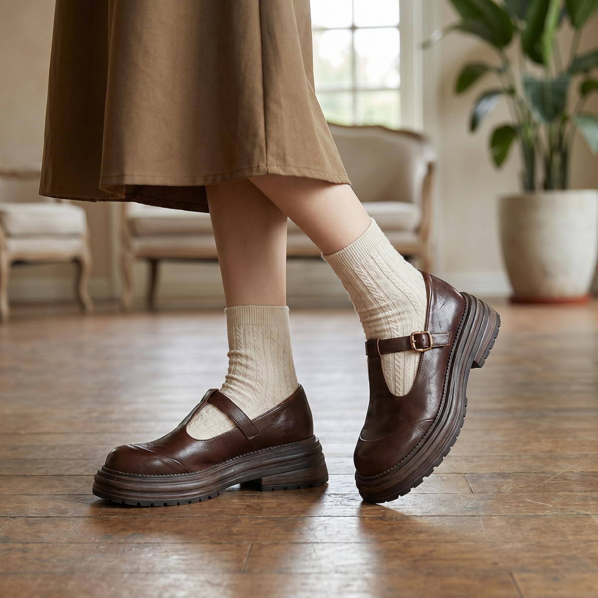 Chaussures Orthopédiques Mary Jane pour Femme | Bride Réglable