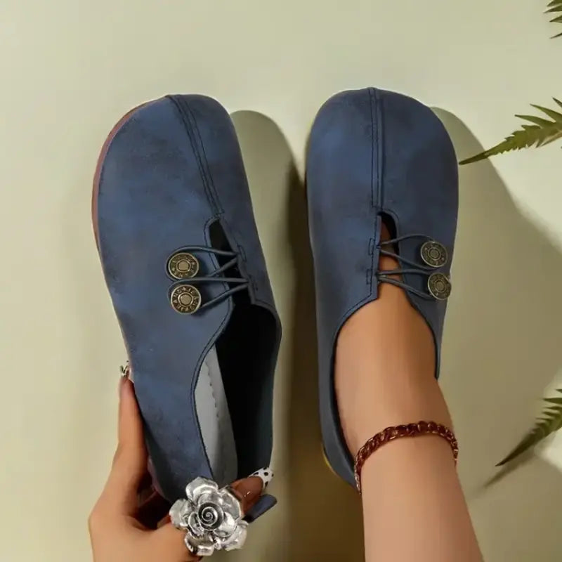 Chaussures plates élégantes et ergonomiques à bout rond avec semelle souple