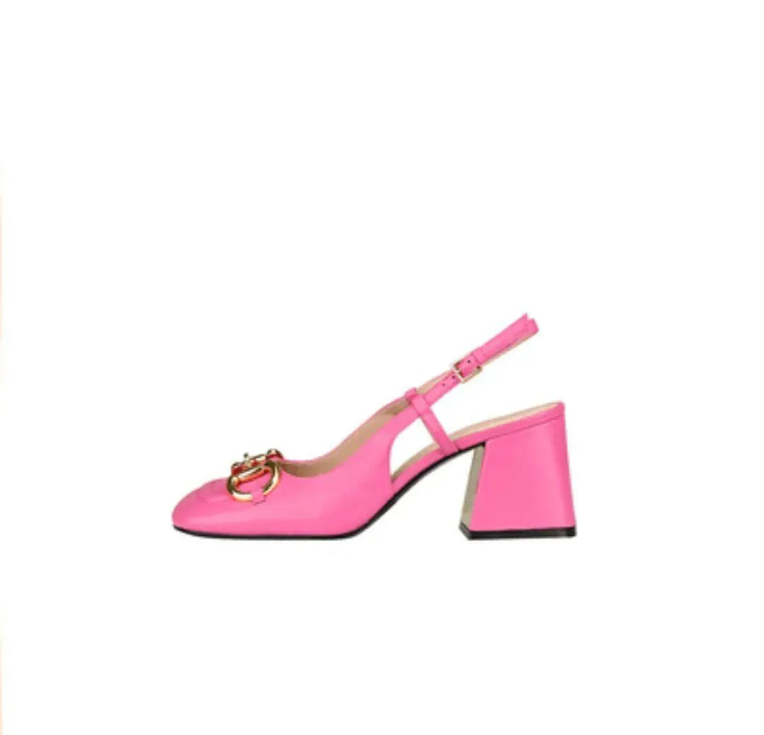 Chaussures rétro à talons hauts et boucle pour femme - Élégance et style intemporels
