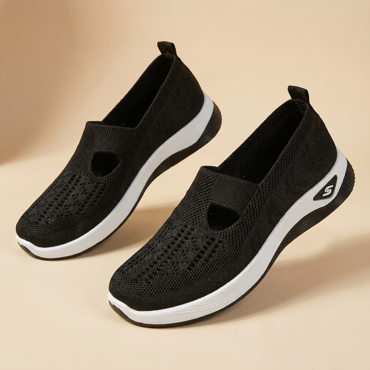 Chaussures slip-on orthopédiques pour femme | Respirantes | Adaptées aux pieds enflés