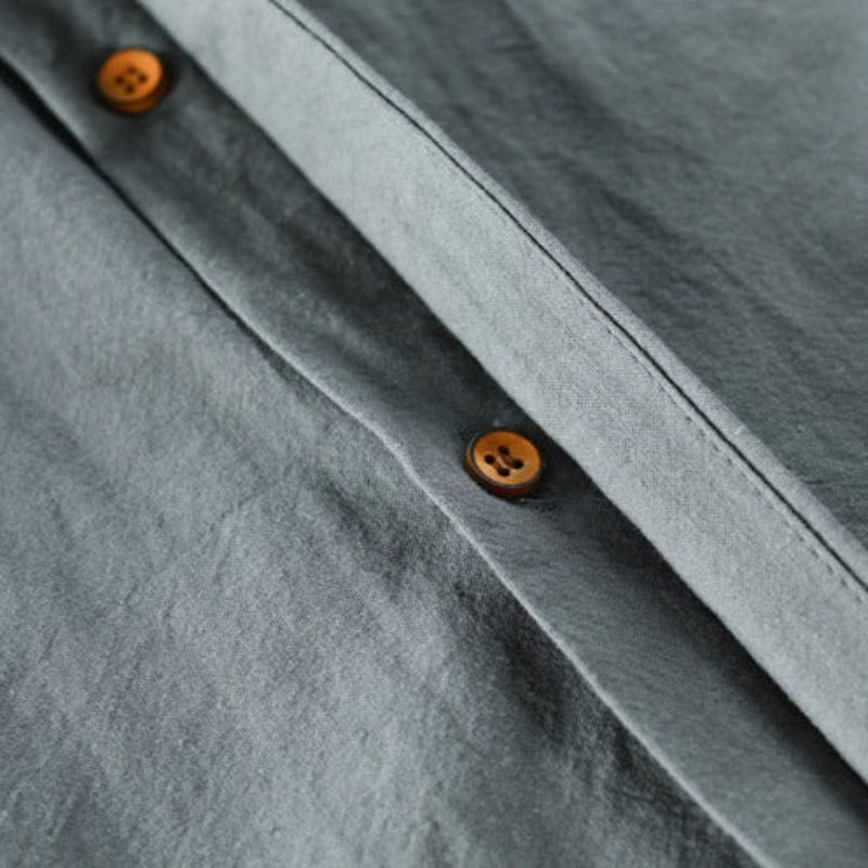 Chemise à manches longues et col officier pour homme