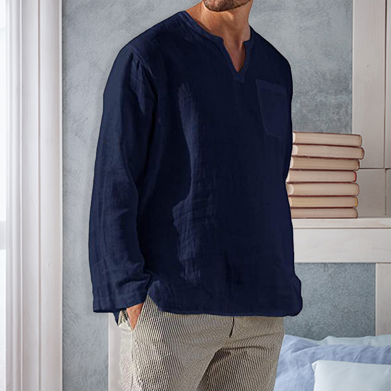 Chemise à manches longues pour homme - Coupe ajustée