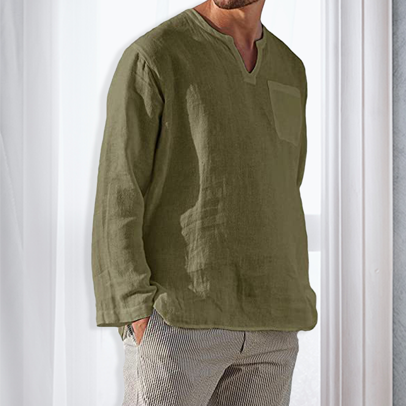 Chemise à manches longues pour homme - Coupe ajustée