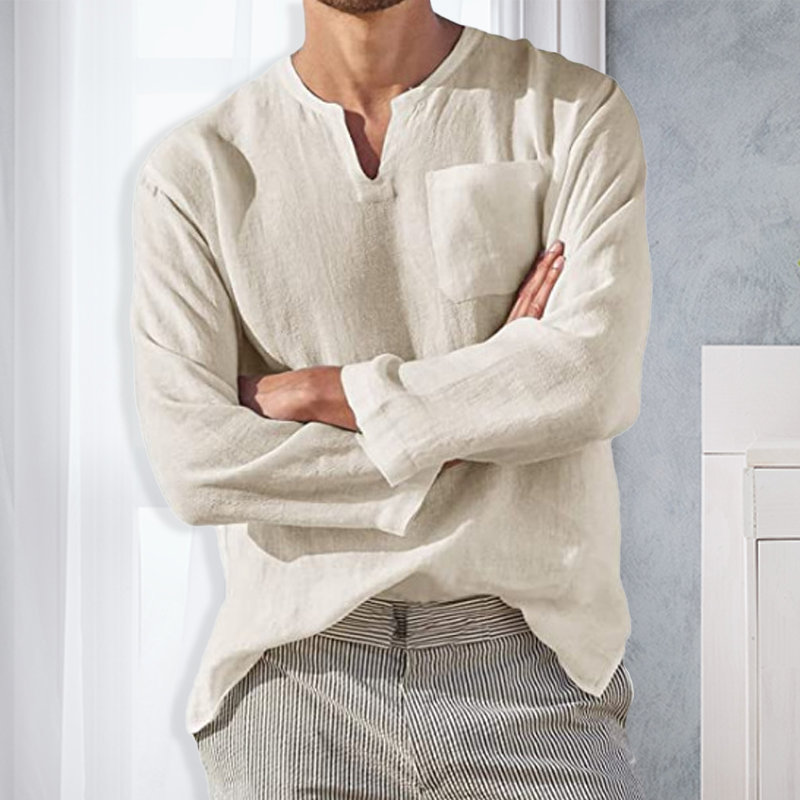 Chemise à manches longues pour homme - Coupe ajustée