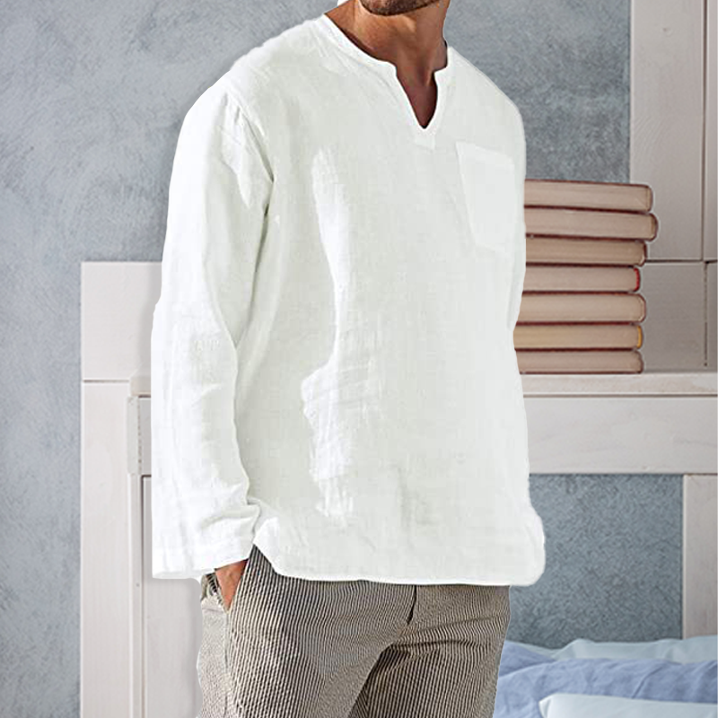 Chemise à manches longues pour homme - Coupe ajustée