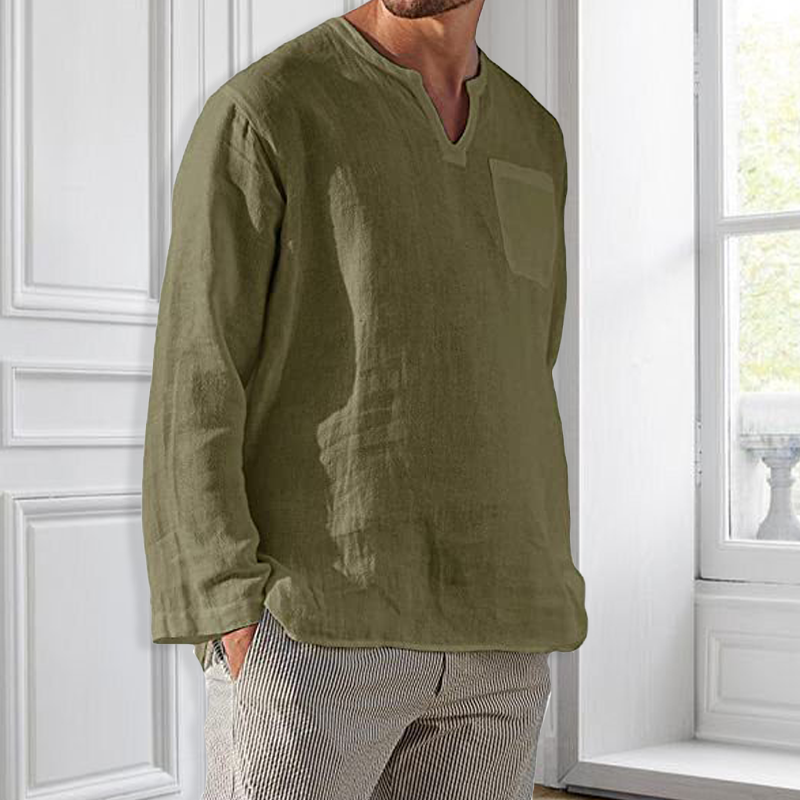 Chemise à manches longues pour homme - Coupe ajustée