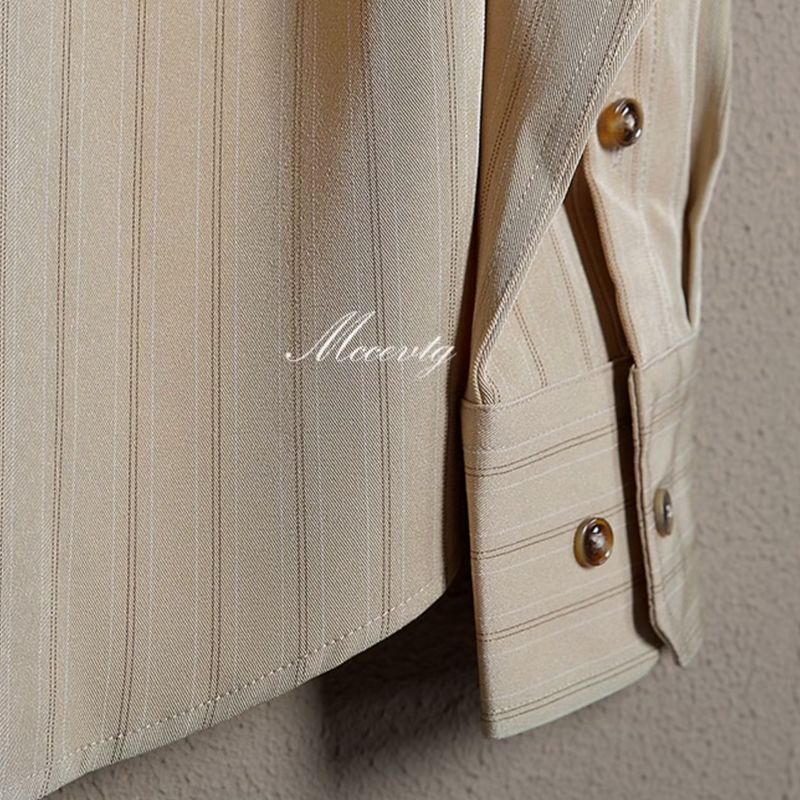 Chemise à rayures et manches longues pour homme