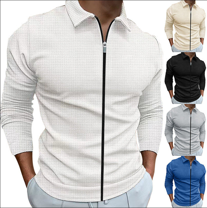 Chemise casual à fermeture éclair pour homme