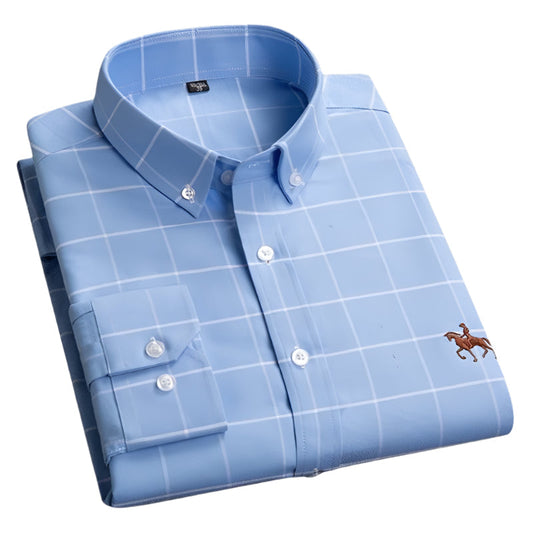 Chemise classique à manches longues pour homme