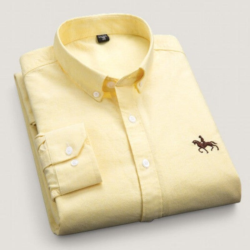 Chemise classique à manches longues pour homme