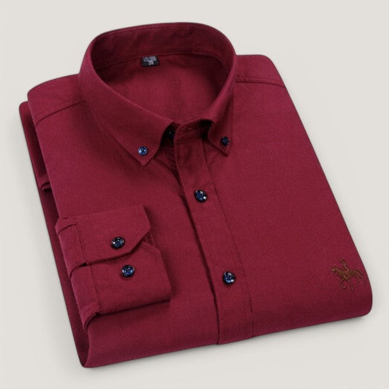 Chemise classique à manches longues pour homme