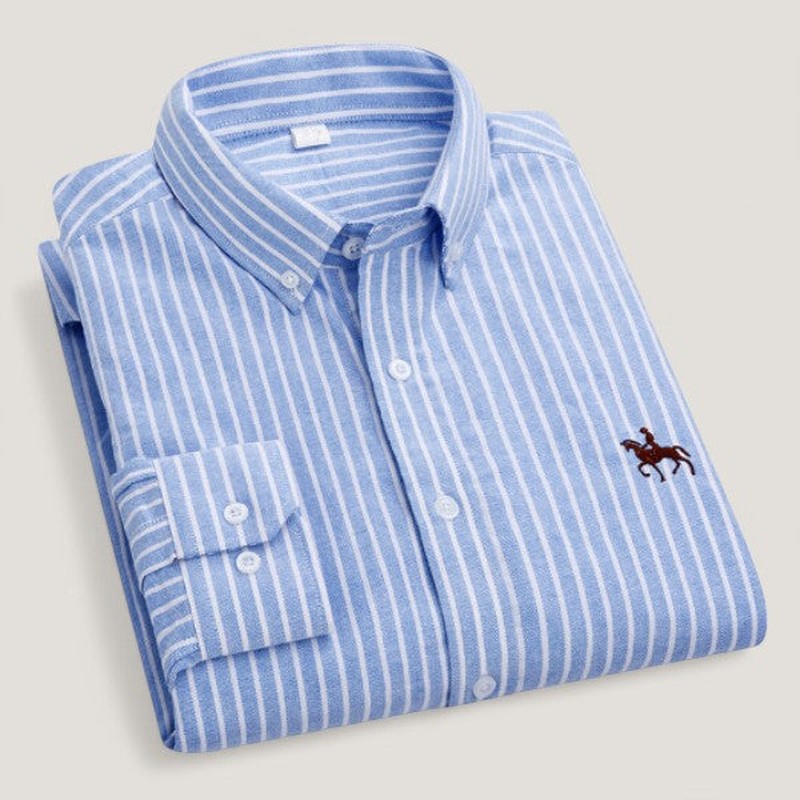 Chemise classique à manches longues pour homme