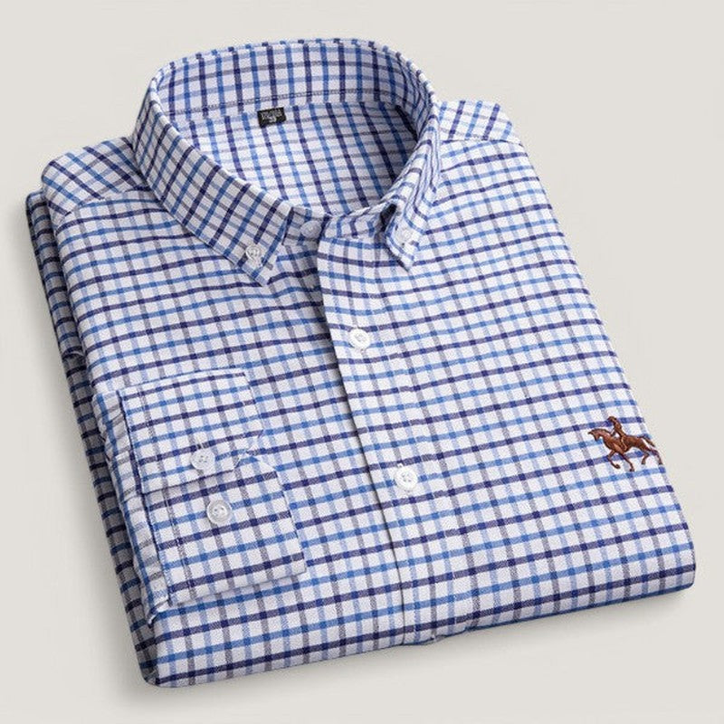Chemise classique à manches longues pour homme