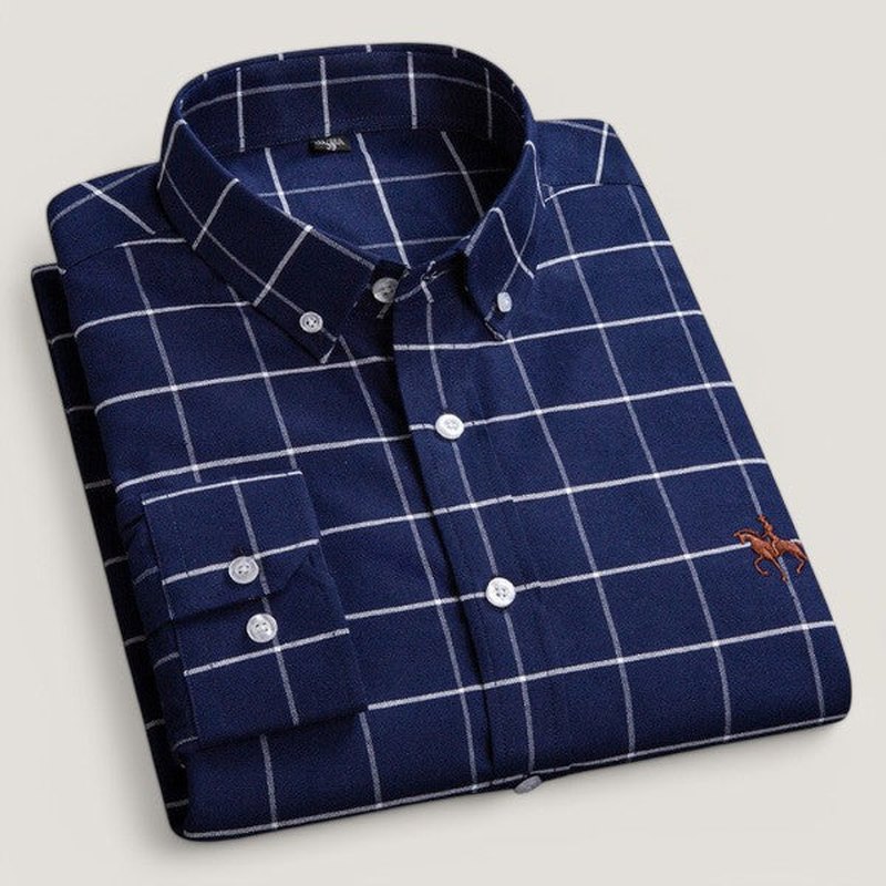 Chemise classique à manches longues pour homme