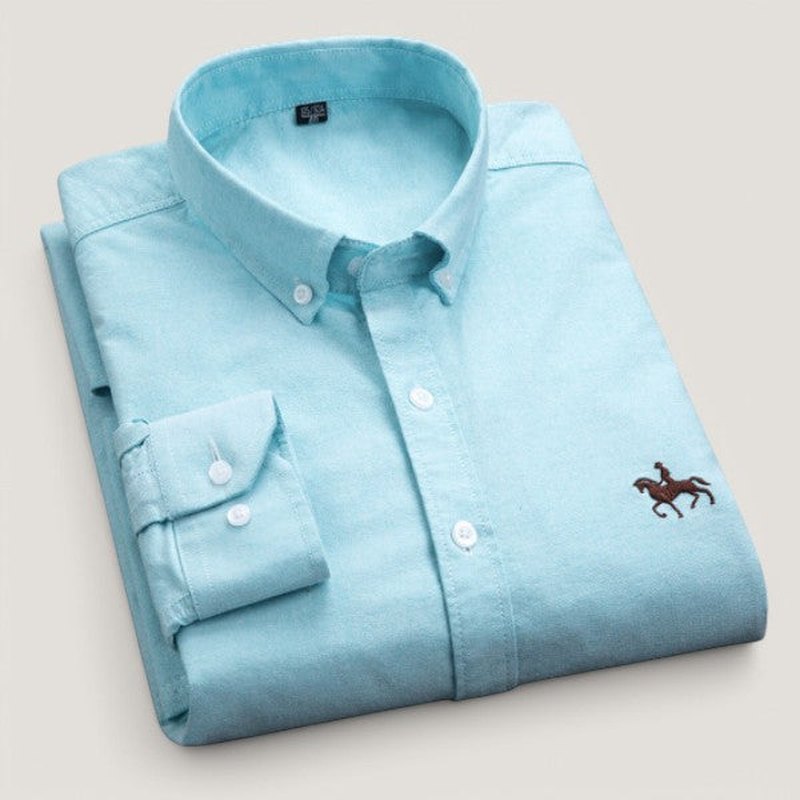 Chemise classique à manches longues pour homme