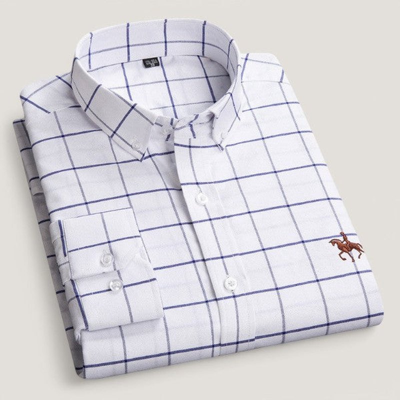 Chemise classique à manches longues pour homme