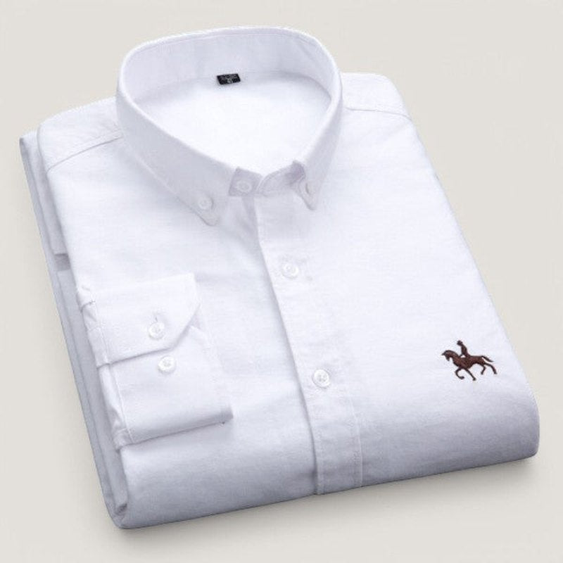 Chemise classique à manches longues pour homme