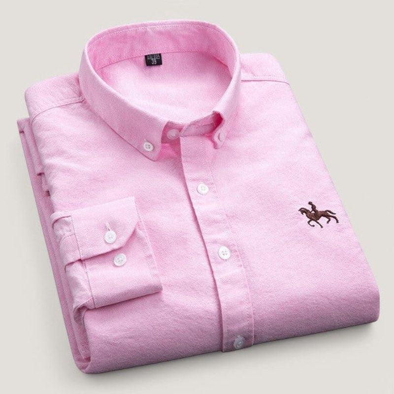 Chemise classique à manches longues pour homme