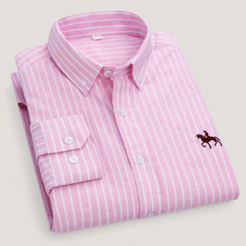 Chemise classique à manches longues pour homme