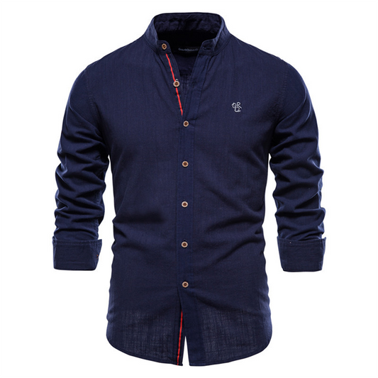 Chemise d'automne pour homme à manches longues au design classique