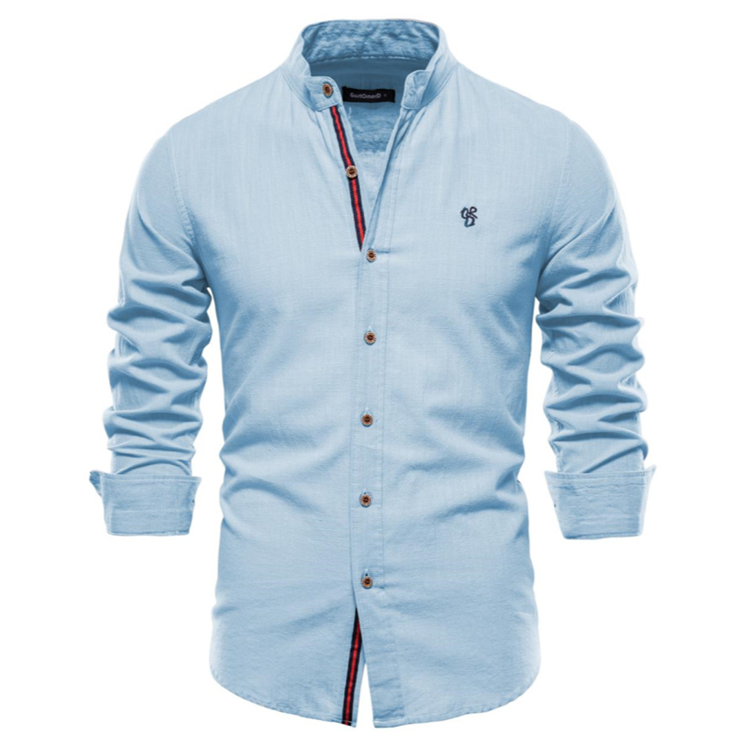Chemise d'automne pour homme à manches longues au design classique