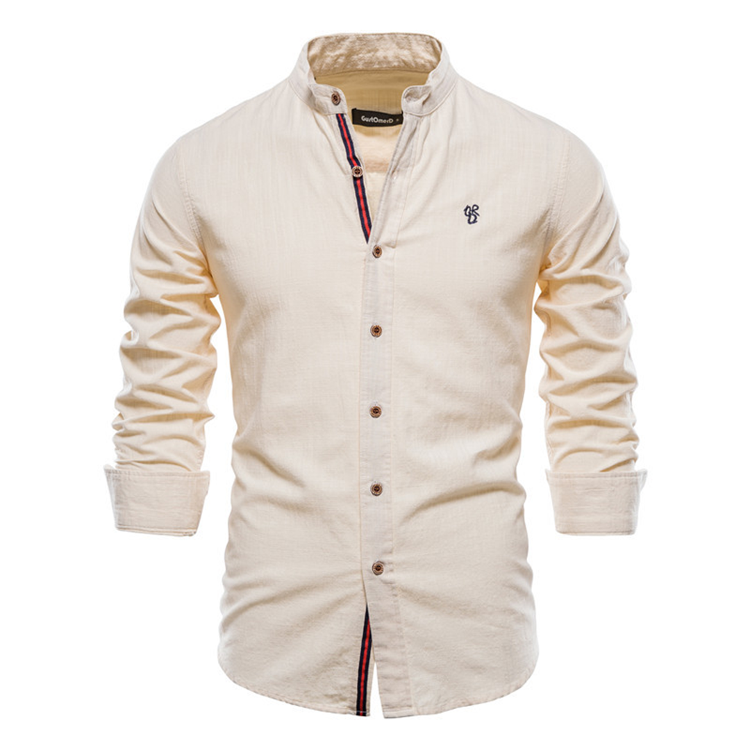 Chemise d'automne pour homme à manches longues au design classique