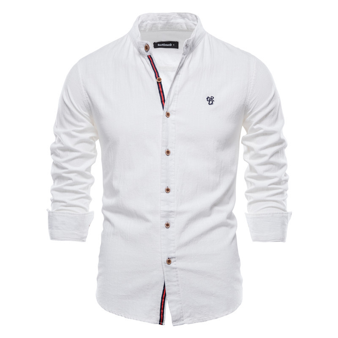 Chemise d'automne pour homme à manches longues au design classique