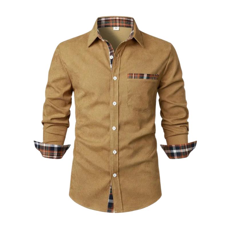 Chemise décontractée à manches longues pour homme